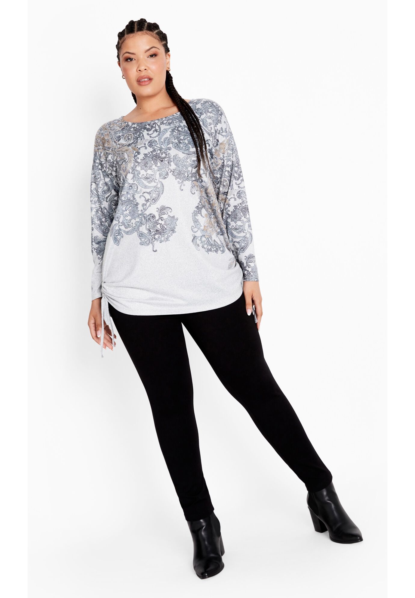 Charlene Side Tie Top, GOLD, alternate image number 2