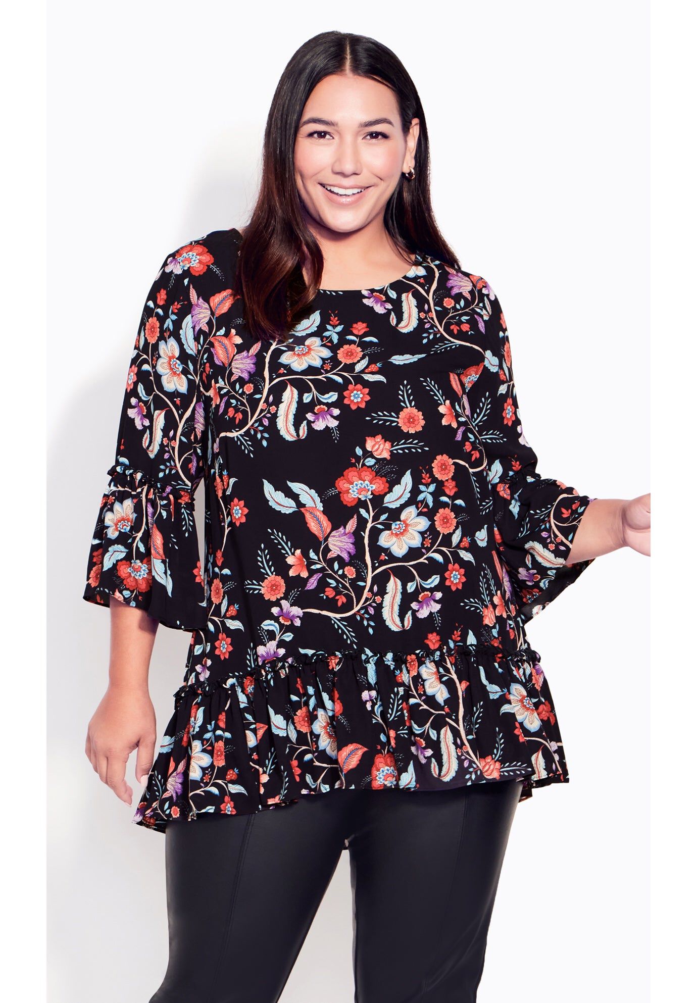 Estella Print Top, ENCHANTED FLORAL, hi-res image number 0