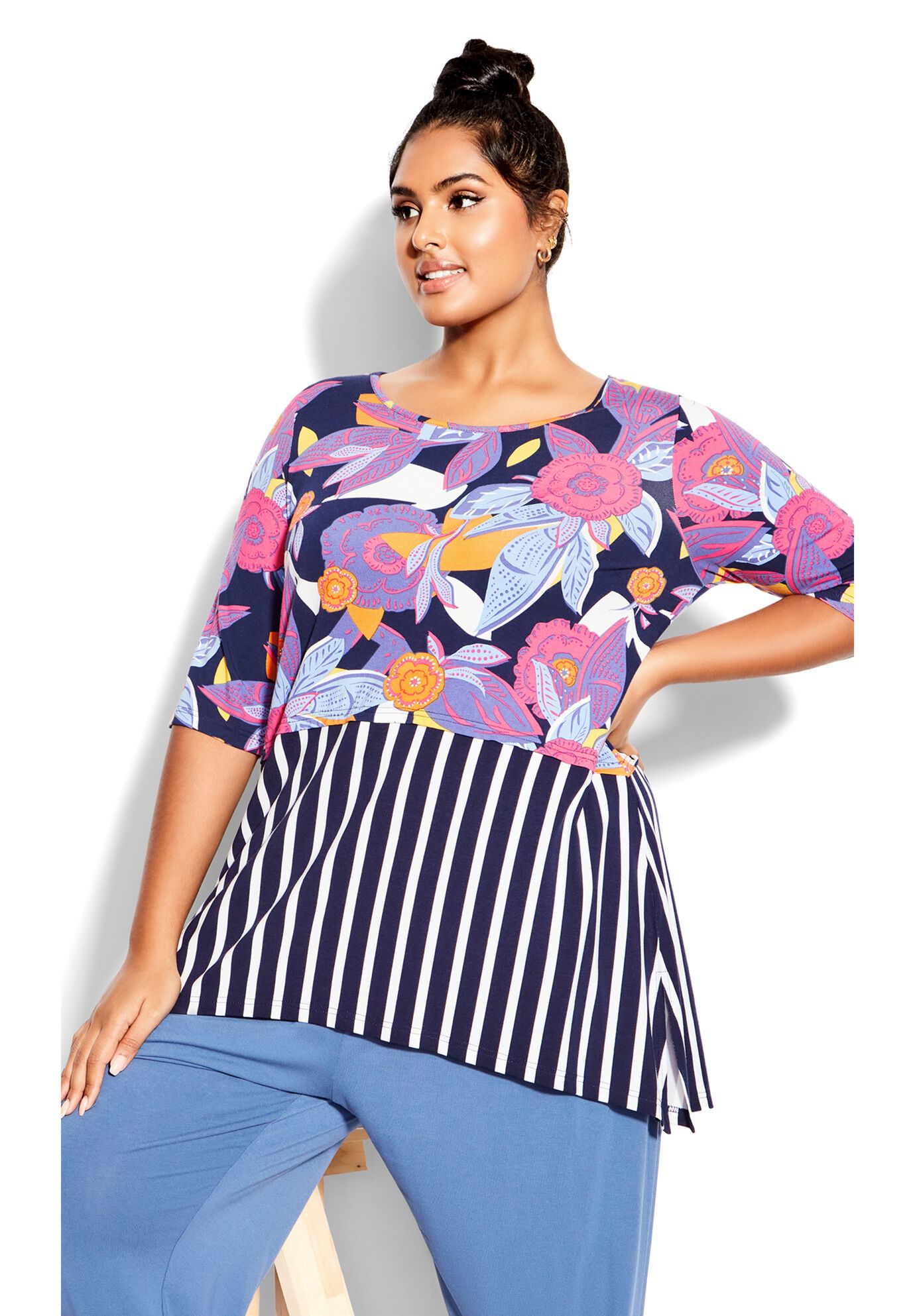 Pia Layered Top, IVORY PINA COLADA, alternate image number 3