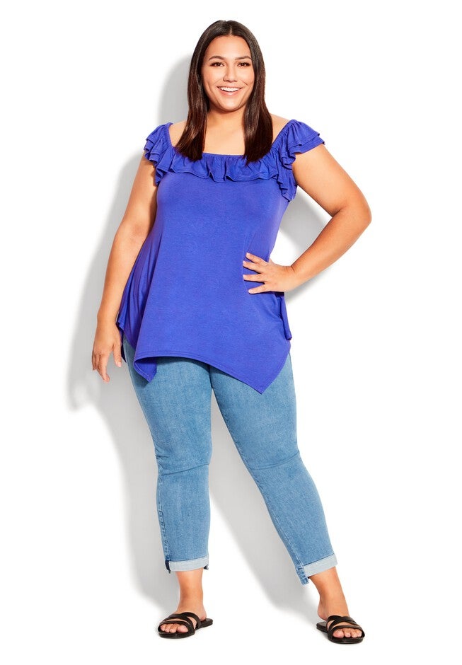Serena Top, DAZZLING BLUE, on-hover image number null