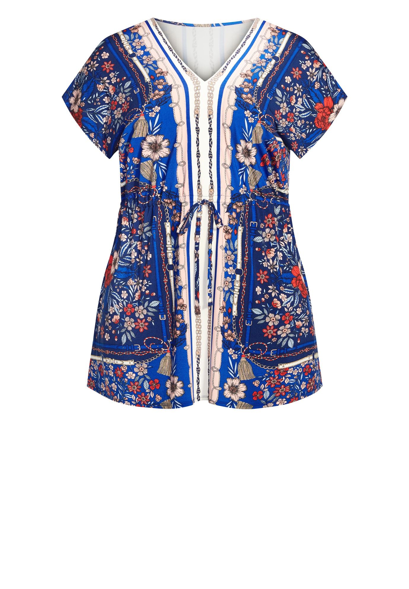 Selina Scarf Tunic, NAVY, alternate image number 2