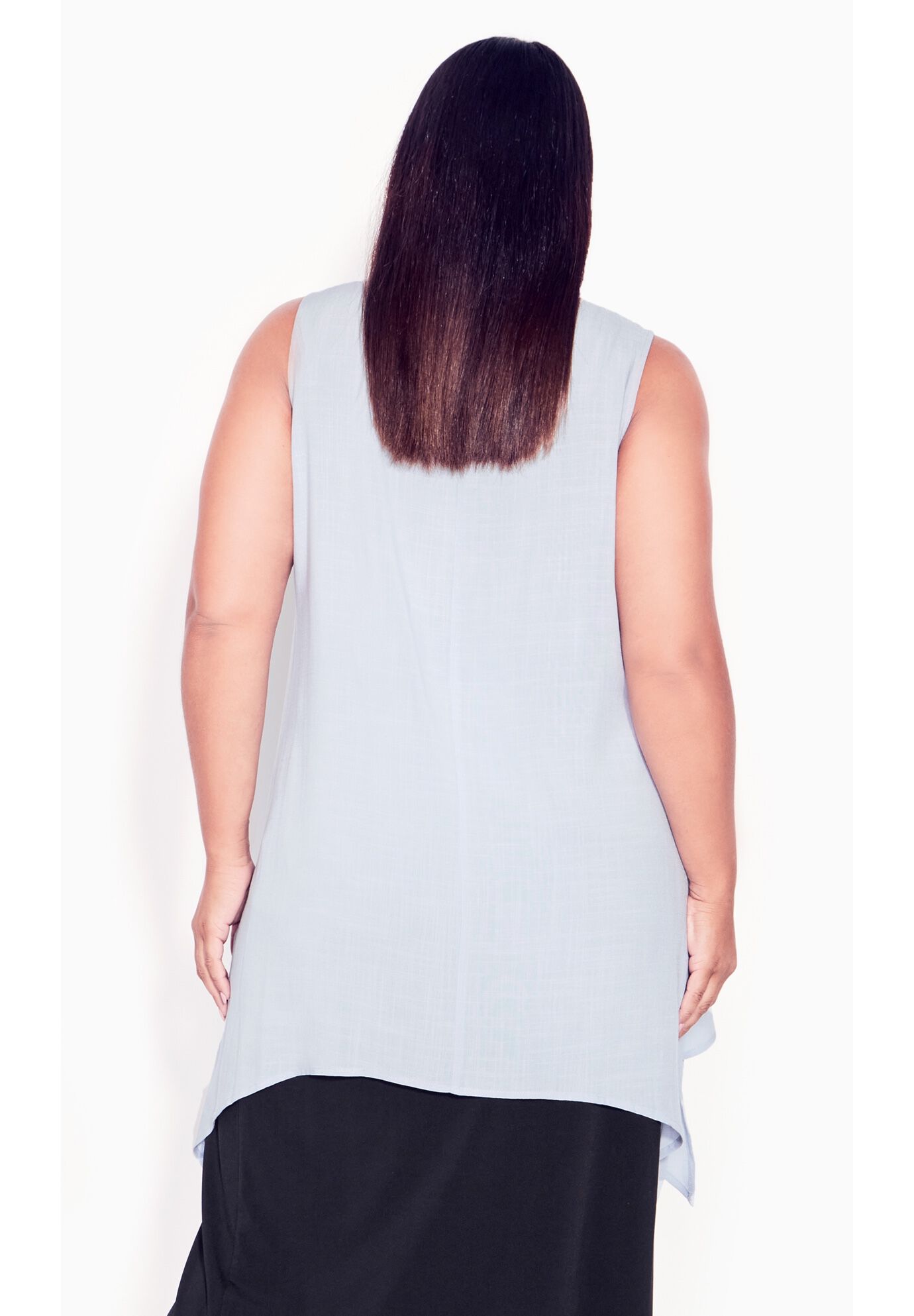 Selena Layered Tunic, CHAMBRAY BLUE, on-hover image number 1