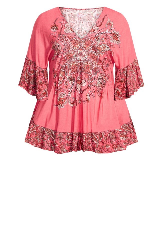 Frankie Frill Tunic, ROSE PAISLEY, alternate image number null