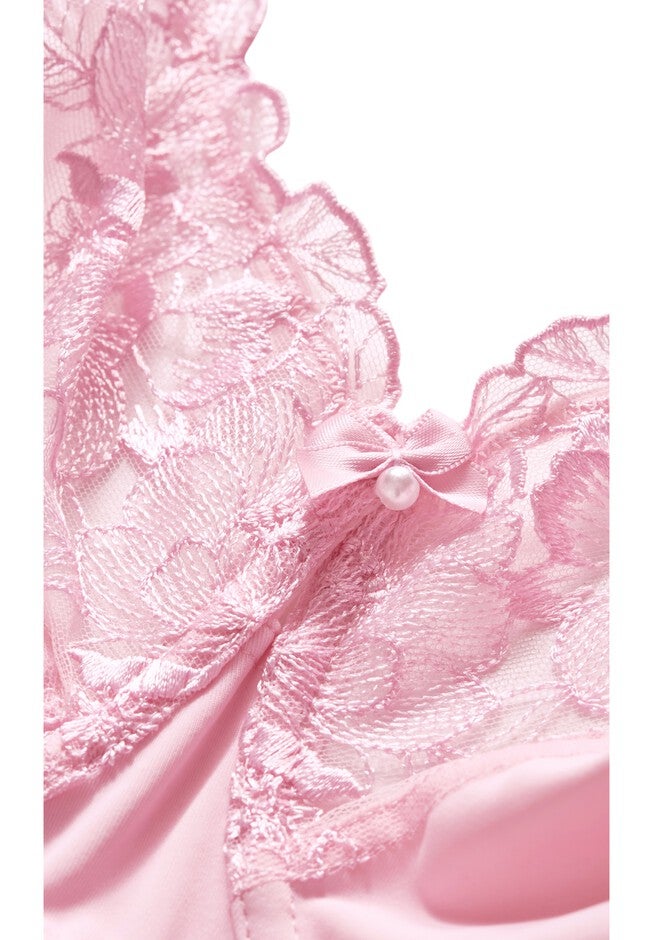 Embroidered Full Support Underwire Bra, SWEET PINK, alternate image number null