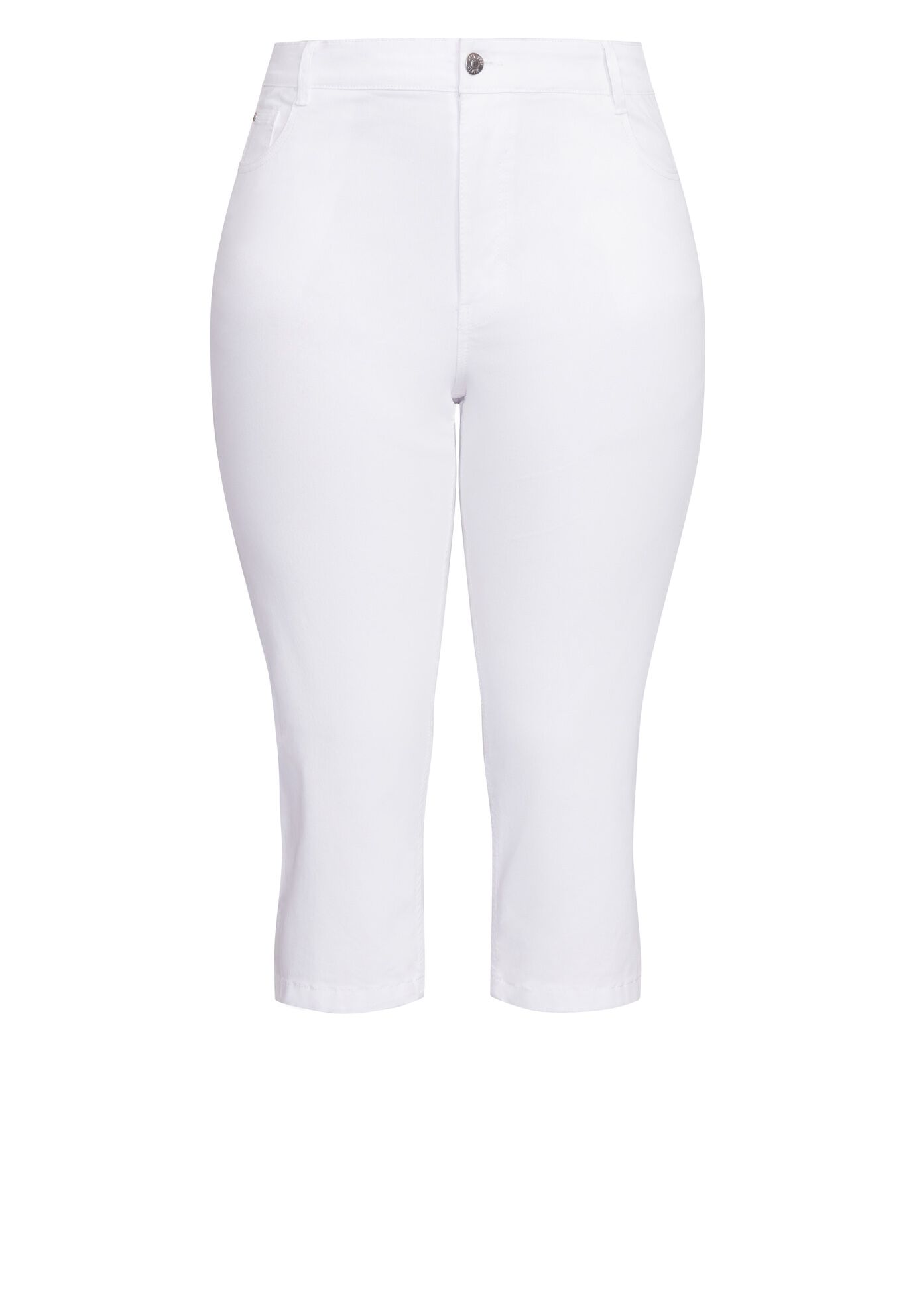 Cropped Denim Love Jeans, WHITE, alternate image number 2