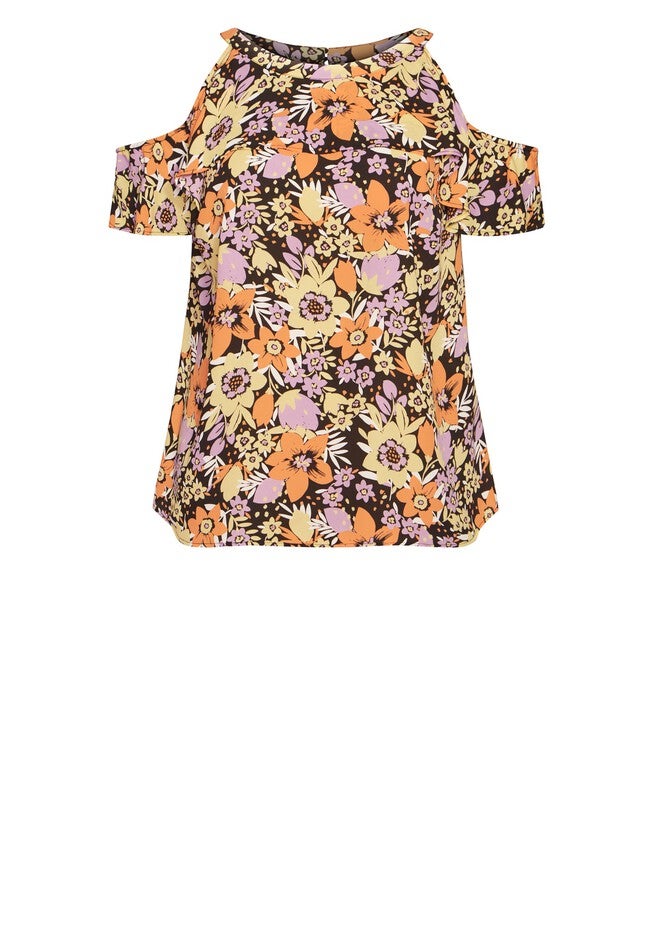 Emmy Frill Top, BLACK JUNGLE SPLASH, alternate image number 3