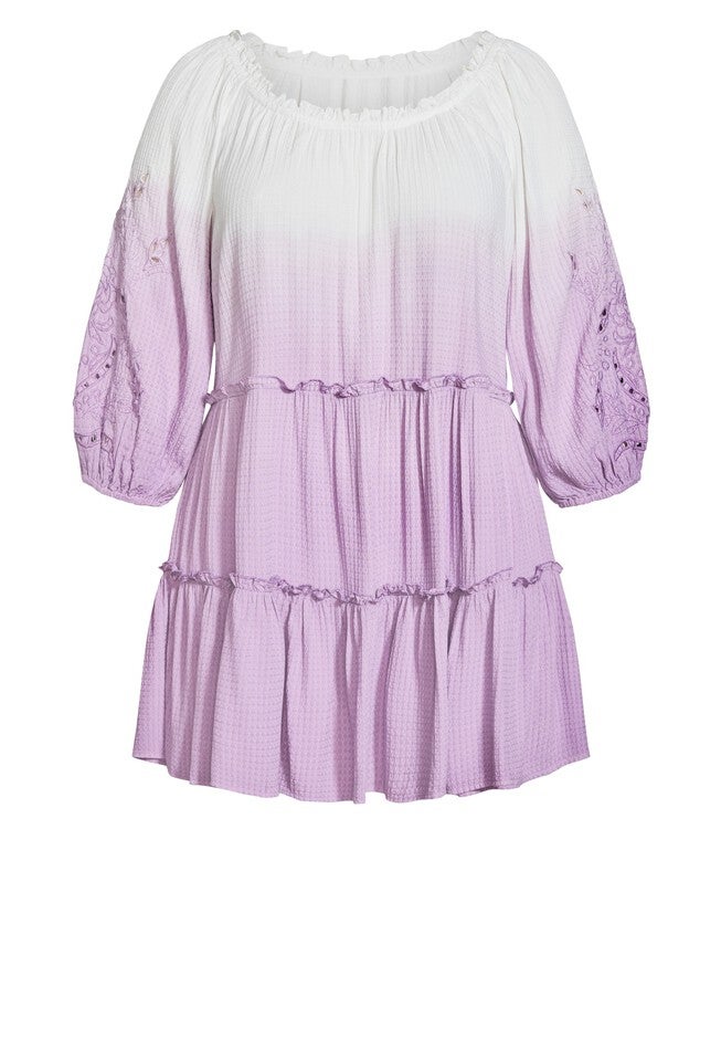 Clover Dip Dye Tunic, LAVENDER, alternate image number 5