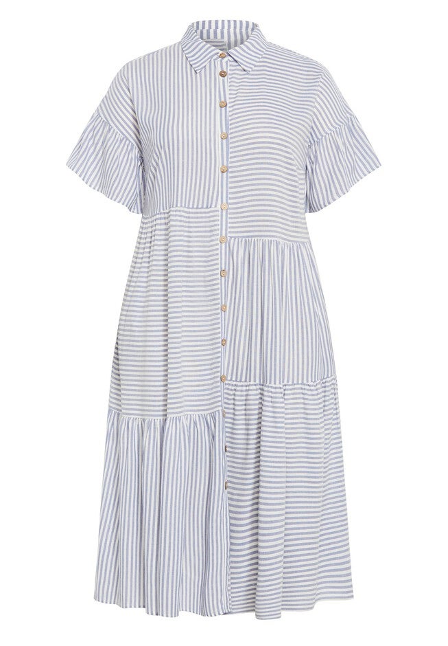 Kaitlyn Stripe Dress, BLUE STRIPE, alternate image number null