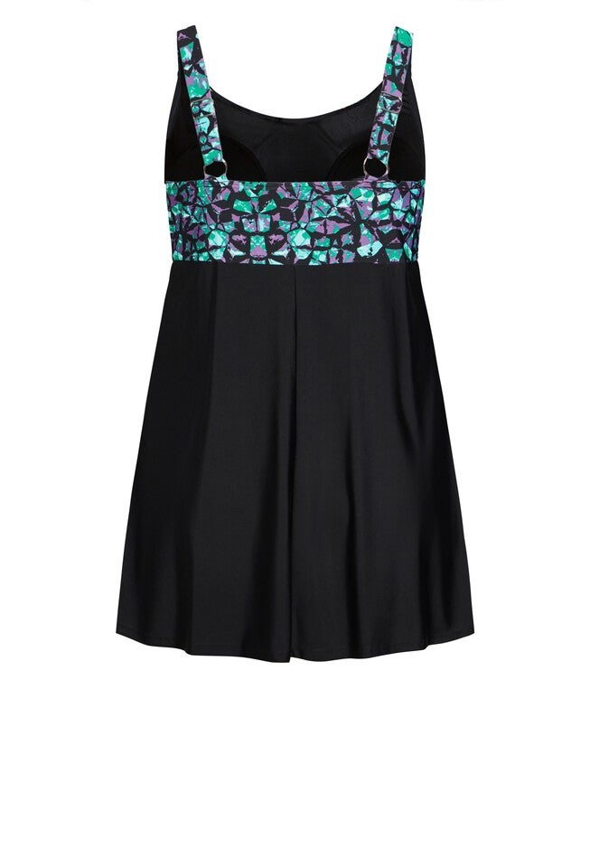 Empire Print Swim Dress, BAHAMAS, alternate image number null