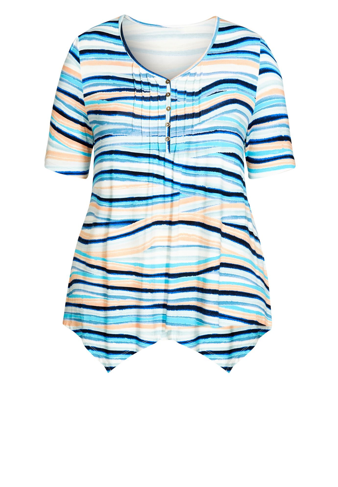 Sharkbite Print Top, BLUE WAVERLEY, alternate image number 2
