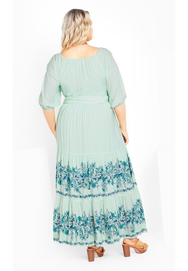 Angel Tiered Maxi Dress, MINT SUMMER BORDER, on-hover image number null