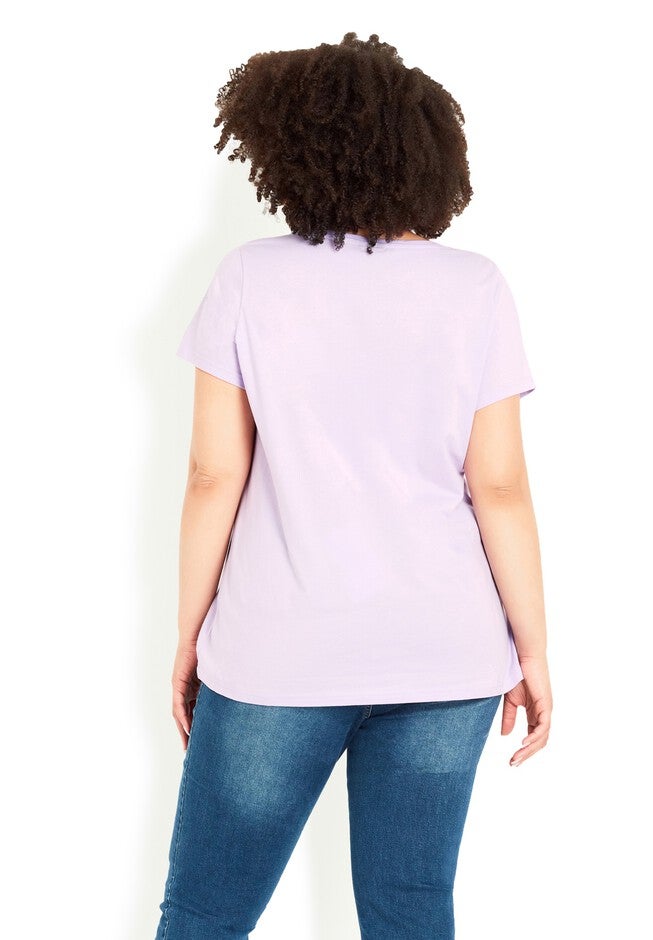 Cotton Gather V Top, LILAC, alternate image number null