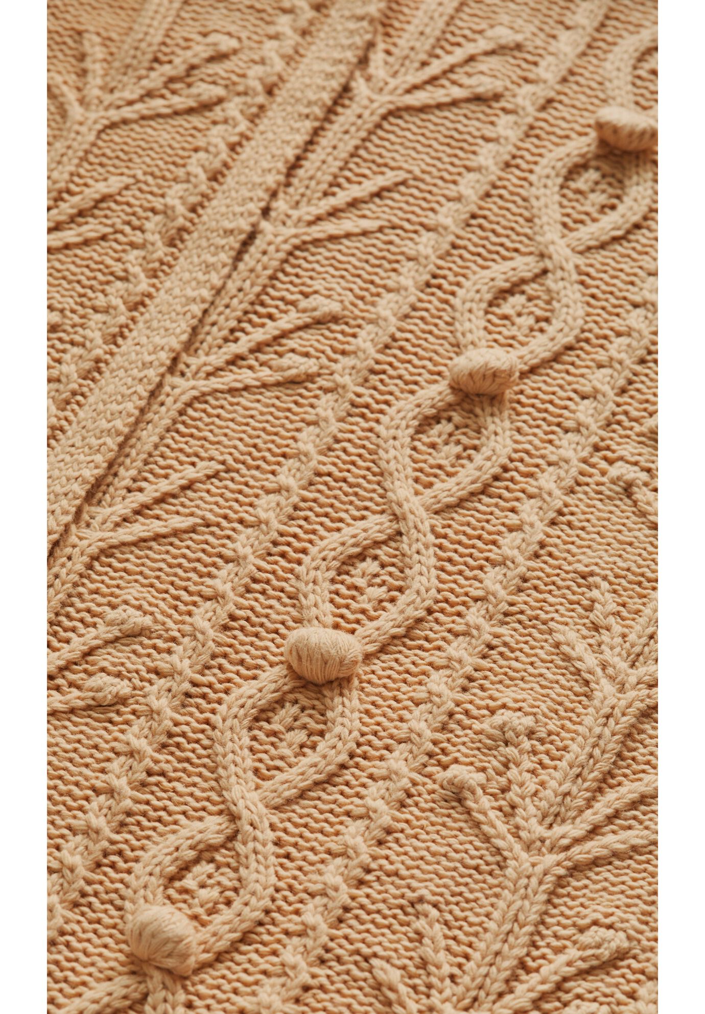 Camilla Cable Knit Hooded Cardigan, LATTE, alternate image number 5