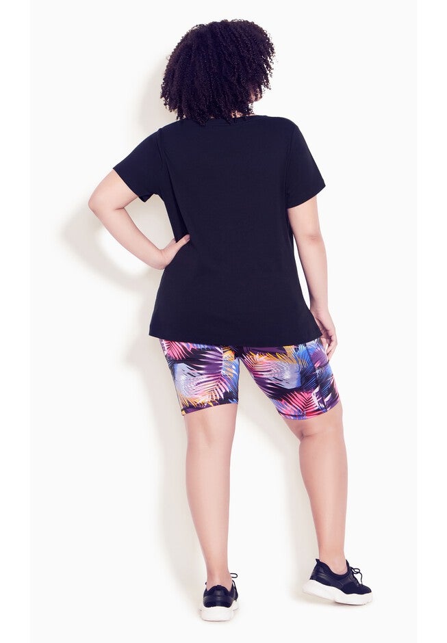 Print Bike Short, PALM CORAL, on-hover image number null