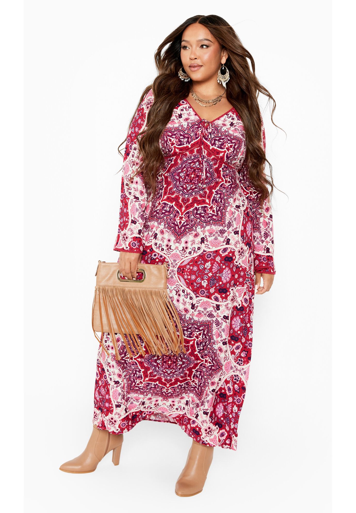 Skylar Maxi Dress, MAGENTA KALEIDOSCOPE, on-hover image number 1