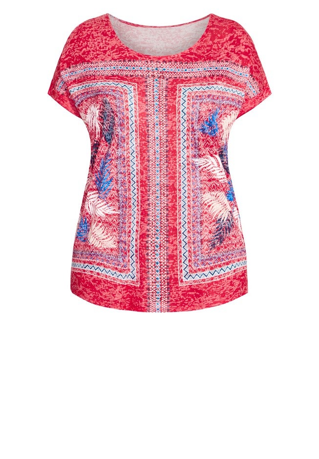 Macie Burnout Top, RUBY BLUE, alternate image number null
