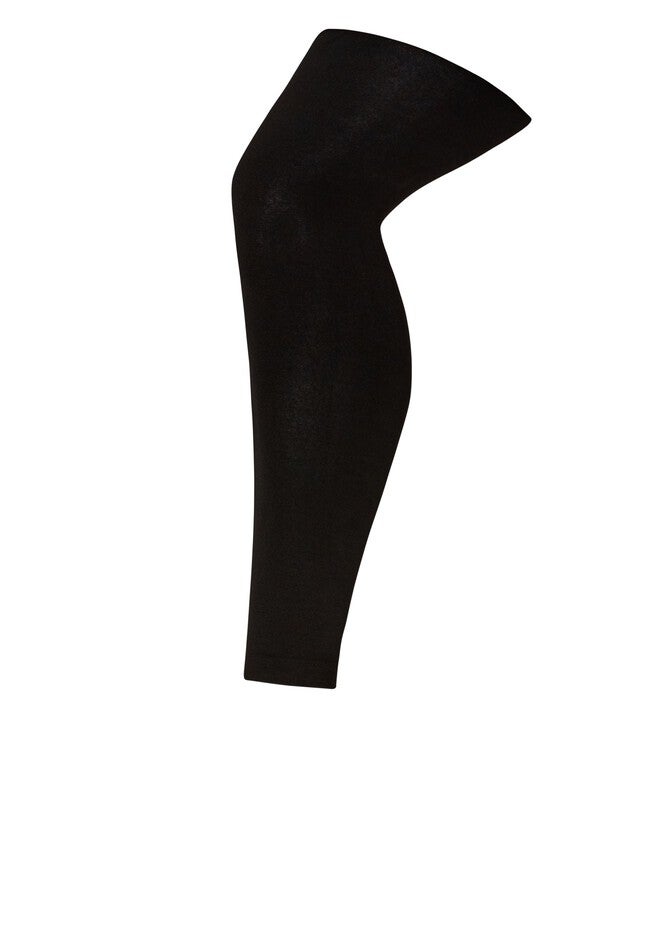 Plush Lined Footless Leggings, BLACK, hi-res image number 0