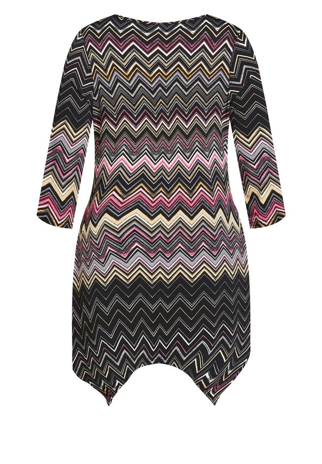 Holly Hanky Hem Print Tunic, RHYTHM, alternate image number 4