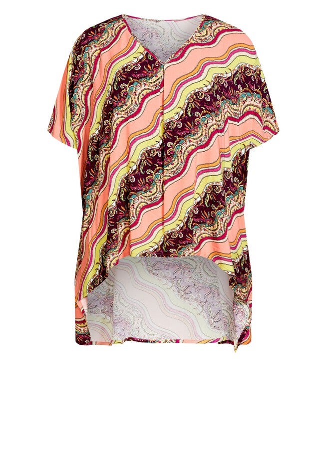 Evie Hi Lo Top, PAISLEY WAVE, alternate image number 2