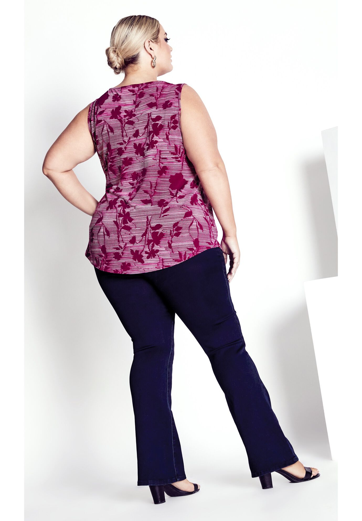 Liana Print Top, BERRY BLURRED FLORAL, on-hover image number 1