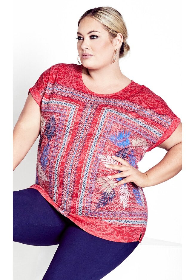 Macie Burnout Top, RUBY BLUE, hi-res image number null
