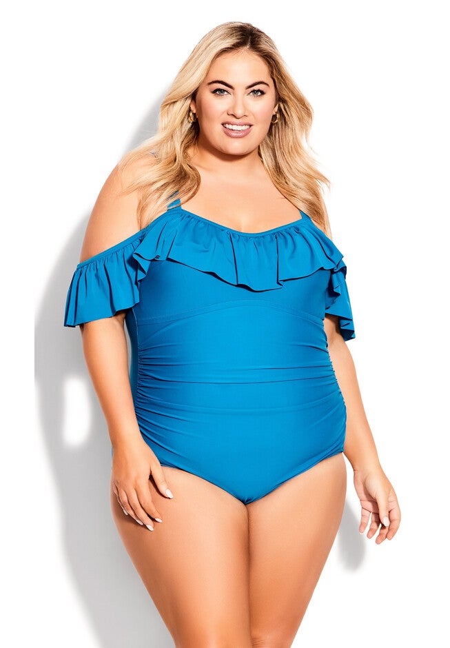 Ruffle 1 Piece, TEAL, hi-res image number null