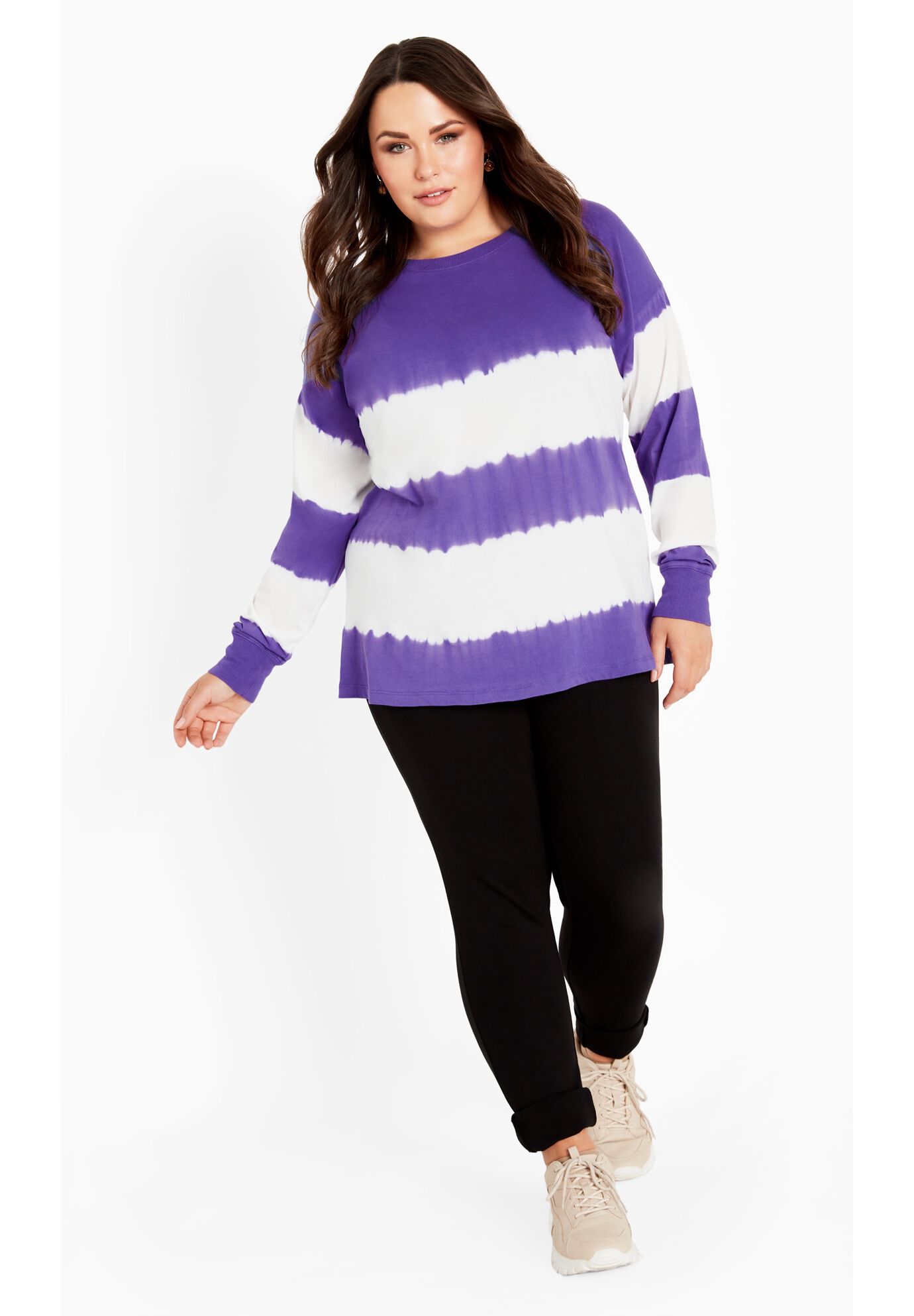 Talia Tie Dye Top, LILAC, alternate image number 4