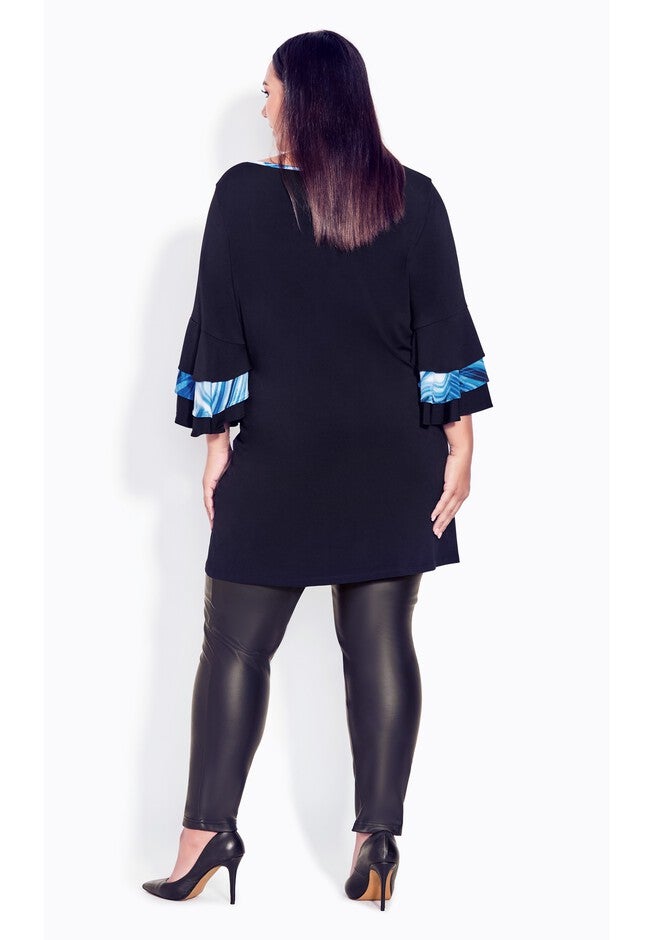 Gabby Bell Sleeve Tunic, BLACK, alternate image number 3