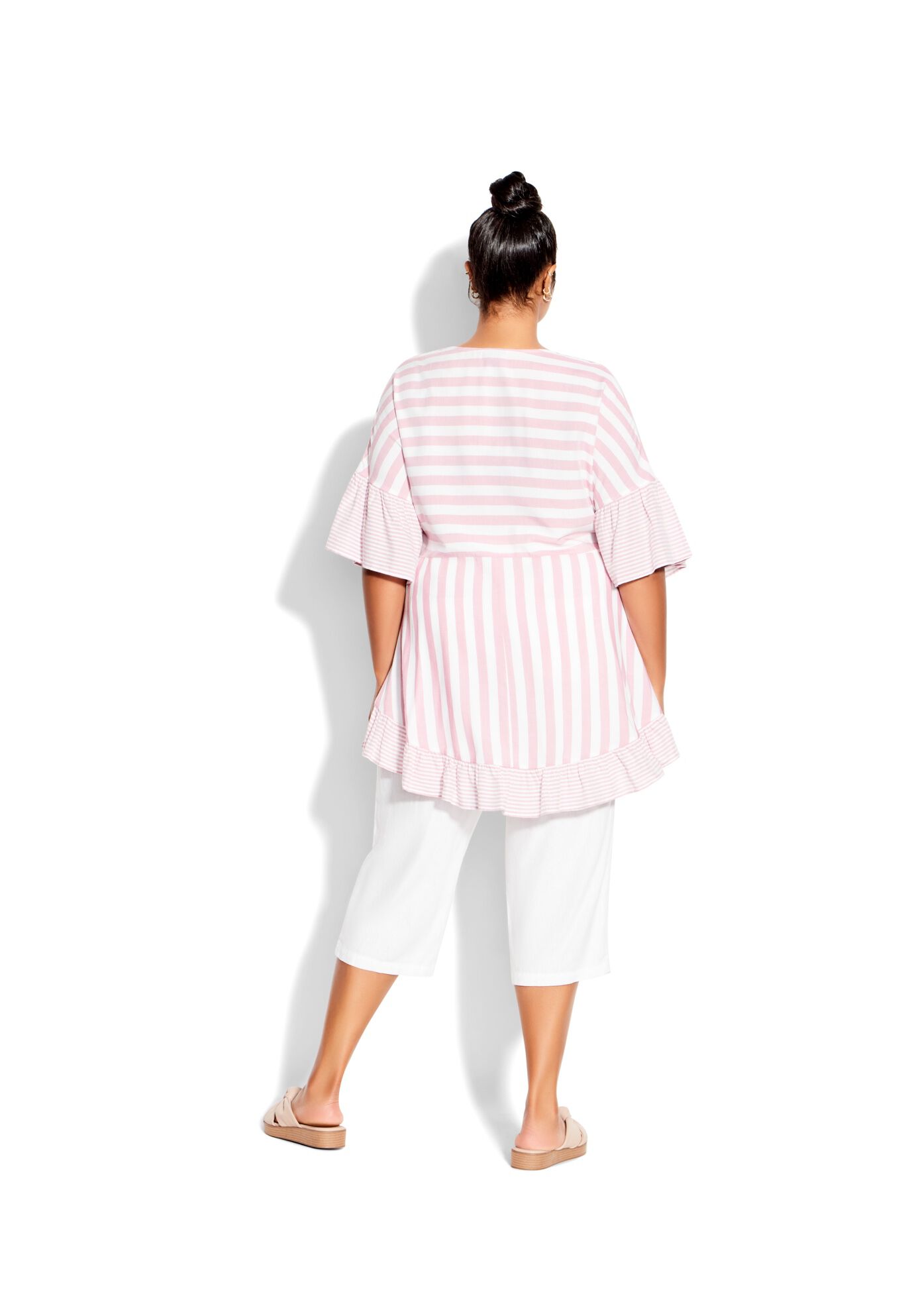 Hattie Stripe Tunic, CHERRY, alternate image number 2