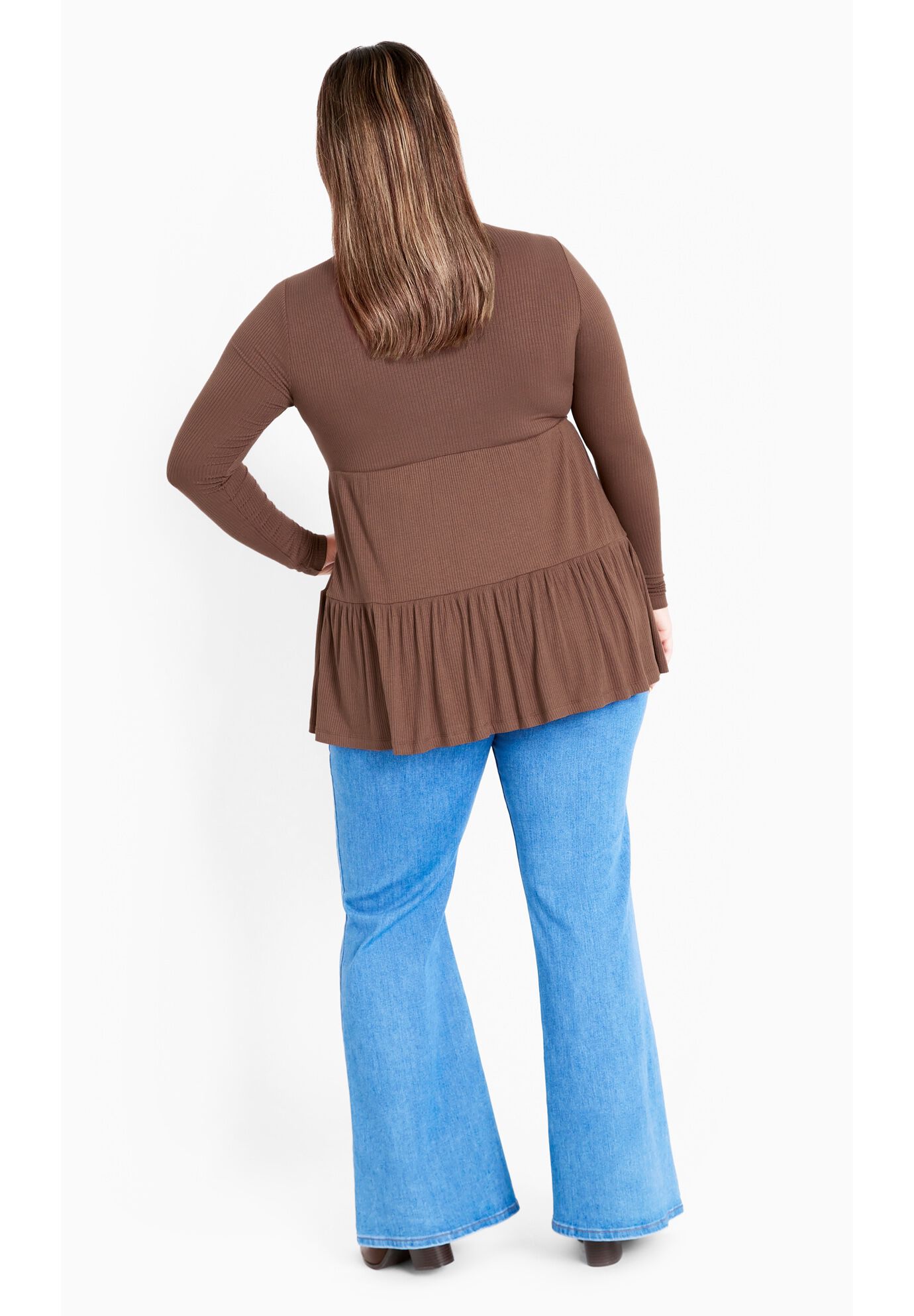 Lulu Tiered Tunic, CHOCOLATE, alternate image number 3