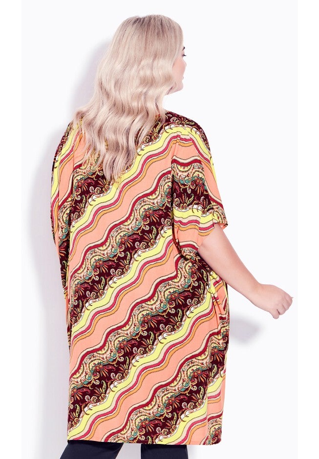 Evie Hi Lo Top, PAISLEY WAVE, on-hover image number 1
