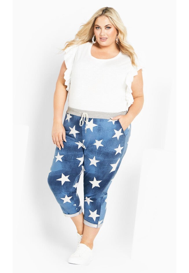 Jenny Knit Crop Pant, INDIGO STAR, alternate image number 4