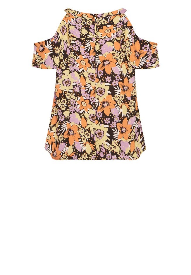 Emmy Frill Top, BLACK JUNGLE SPLASH, alternate image number 2