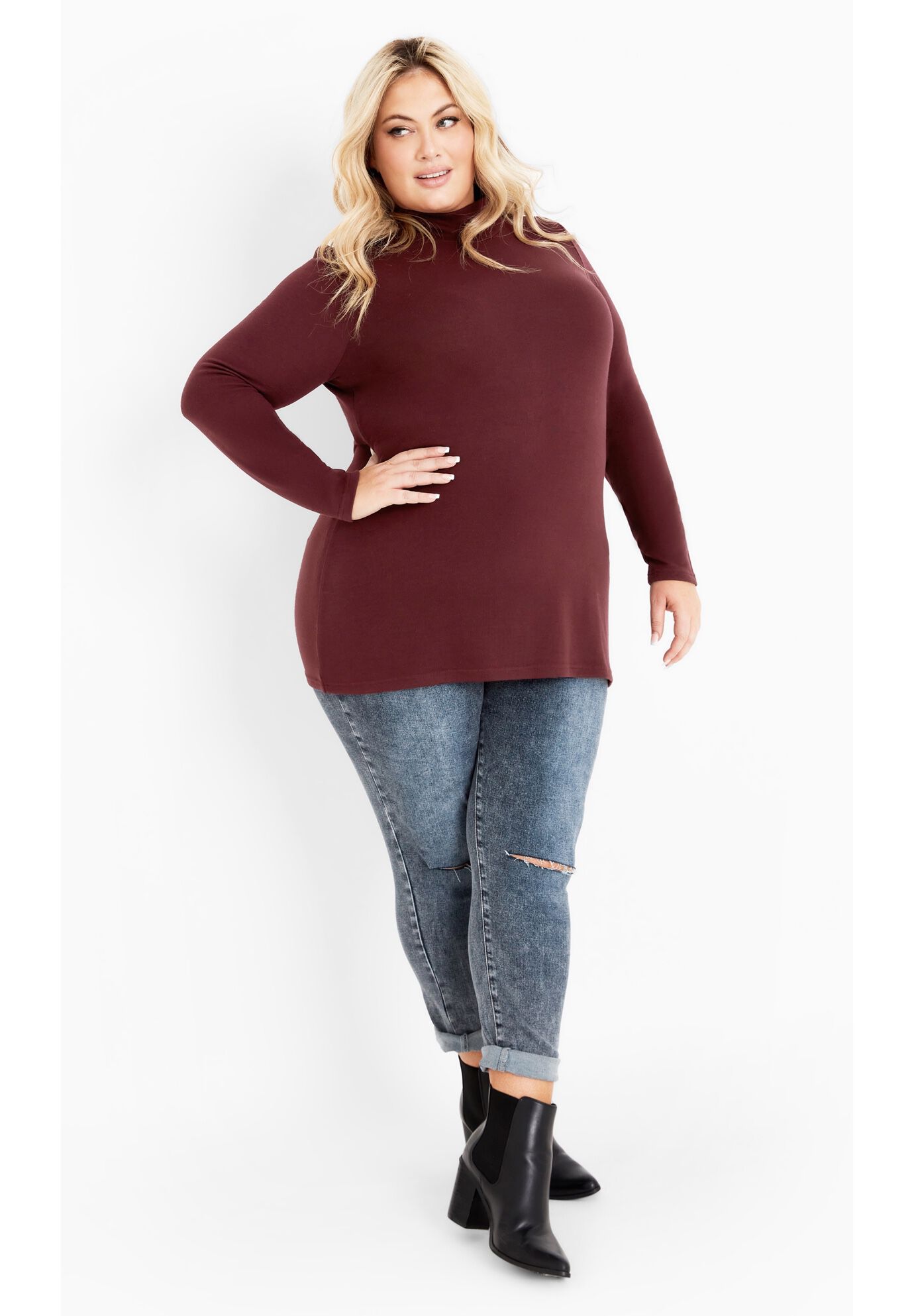 Everly Tunic, MERLOT, alternate image number 2
