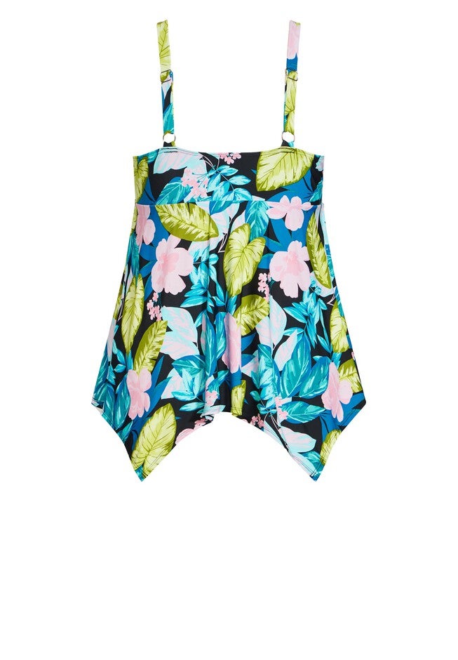 Hanki Print Tankini Top, TAHITI FLORAL, alternate image number 5