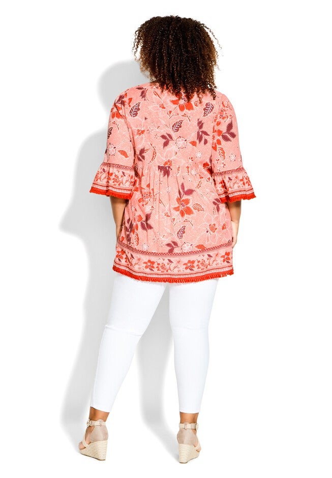 Kiani Crush Tunic, PINK ROYAL BLOOMS, alternate image number 3