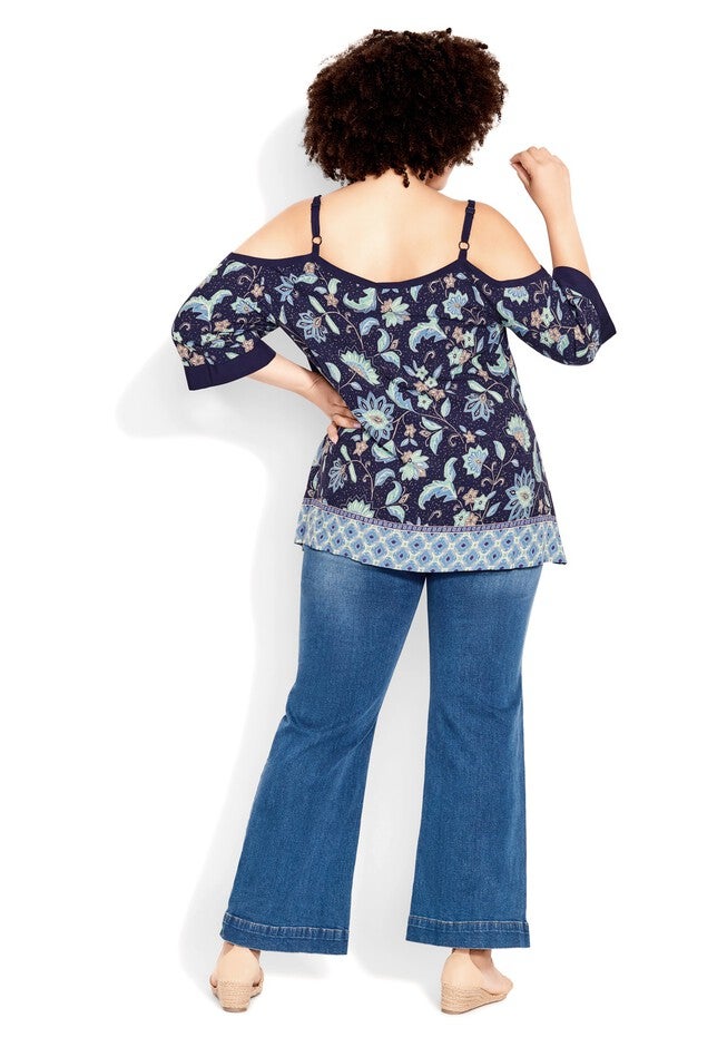 Daisy C/S Print Top, ENGLISH FLORAL, alternate image number 3