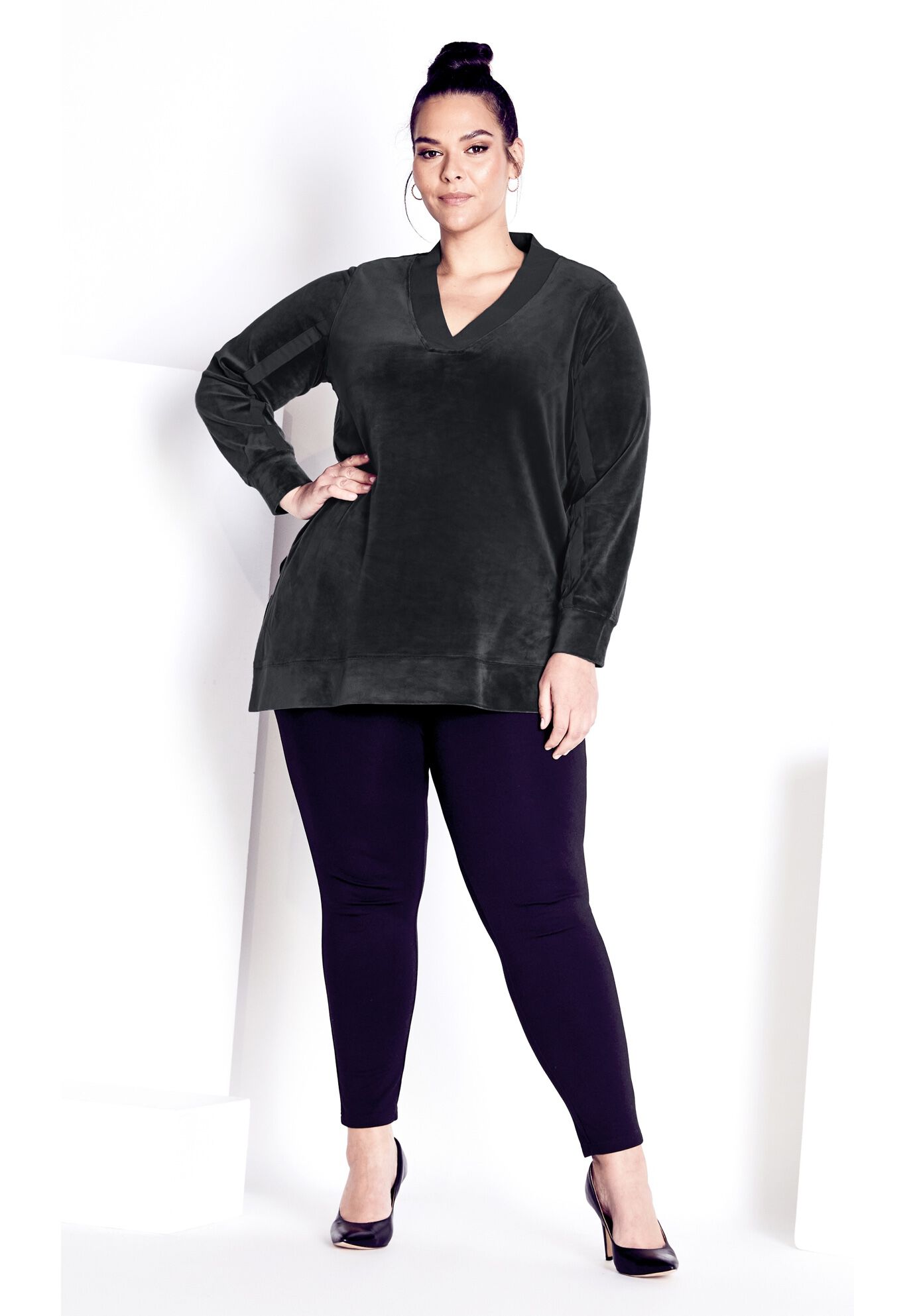 Velour Panel Top, SLATE, on-hover image number 1