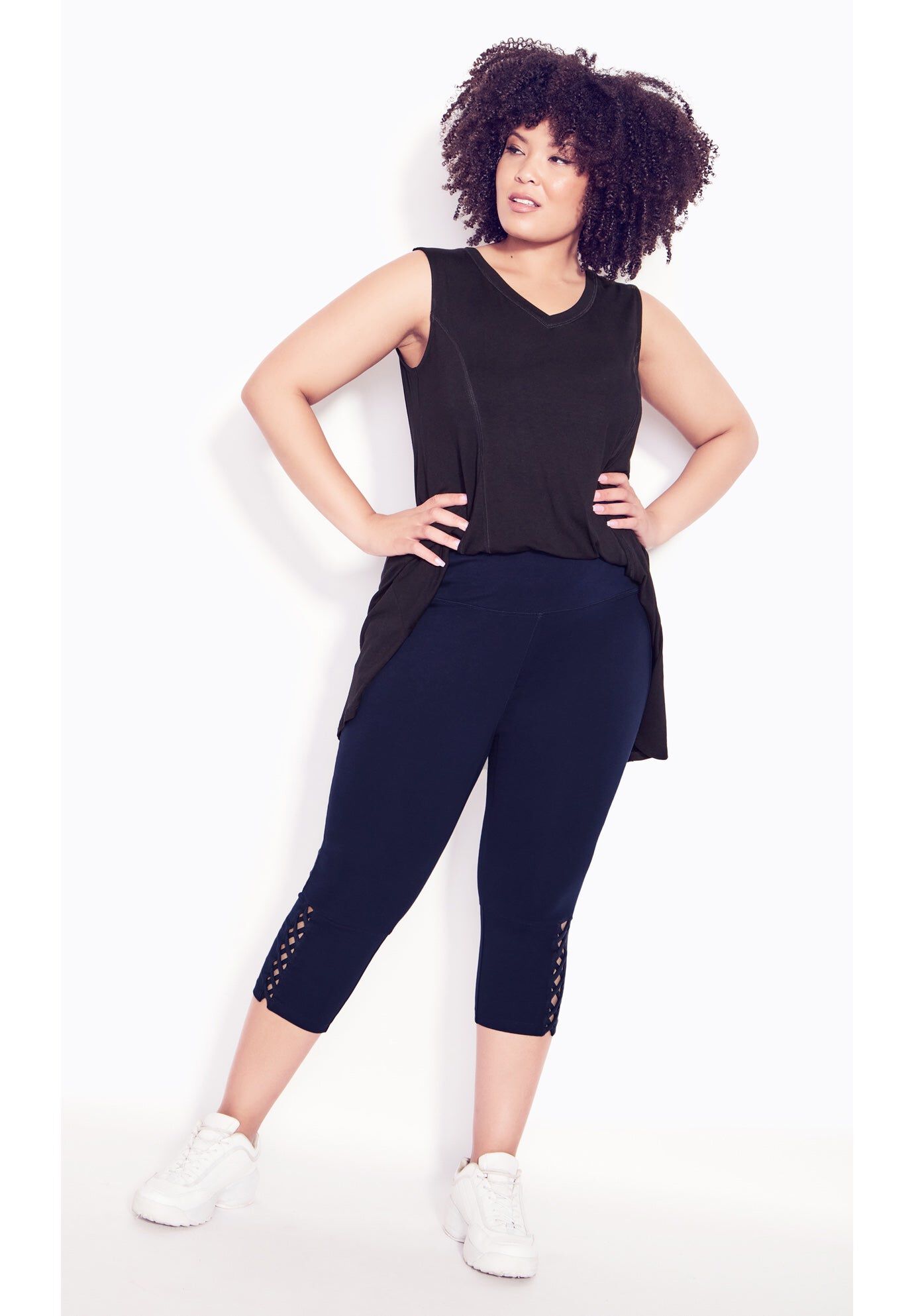 Cross Hem Legging, NAVY, hi-res image number 0