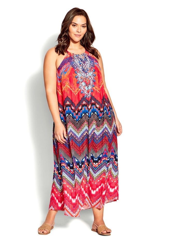 Beauty Halter Maxi Dress, TOMORROW'S TRIBE, on-hover image number null