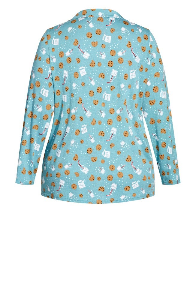 Button Through Sleep Top, COOKIE PRINT, alternate image number 5