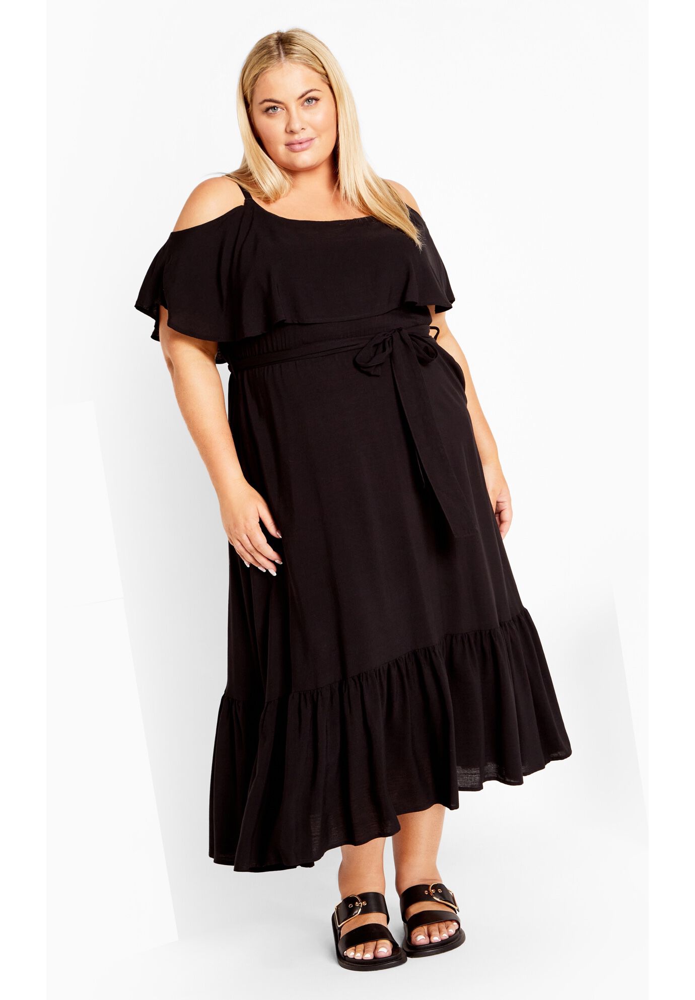 Sandy Dress, BLACK, on-hover image number 1