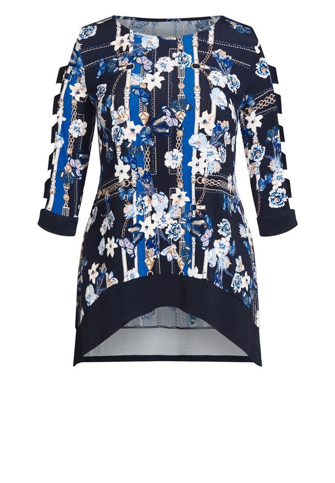 Alanah Top, NAVY PLACEMENT, on-hover image number 1