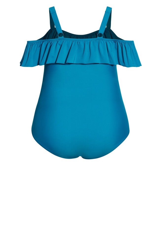 Ruffle 1 Piece, TEAL, alternate image number null