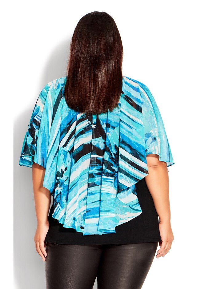 Mira Overlay Print Top, MARINA FLORAL, on-hover image number 1