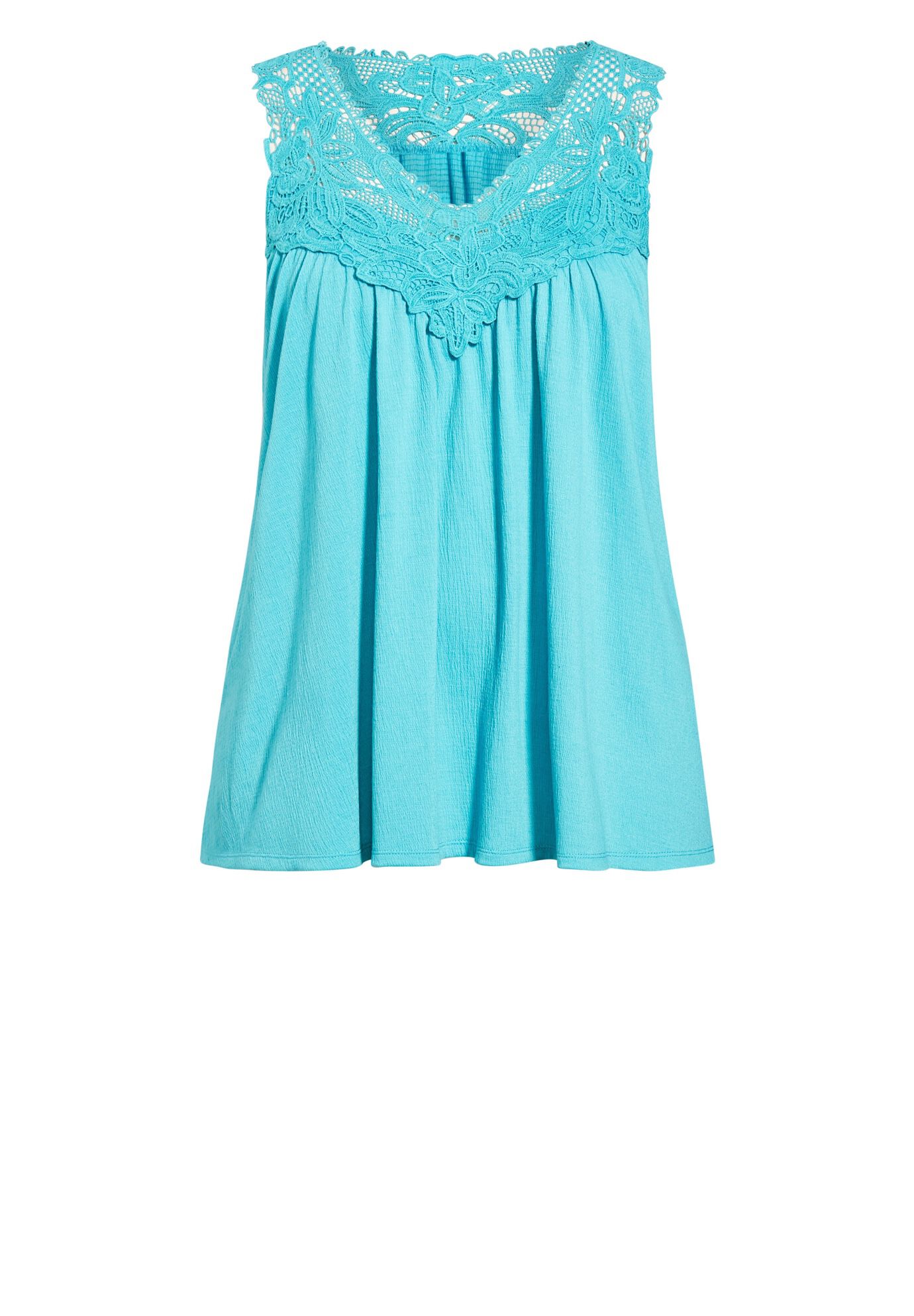 Allegra Crochet Top, TURQUOISE, alternate image number 2