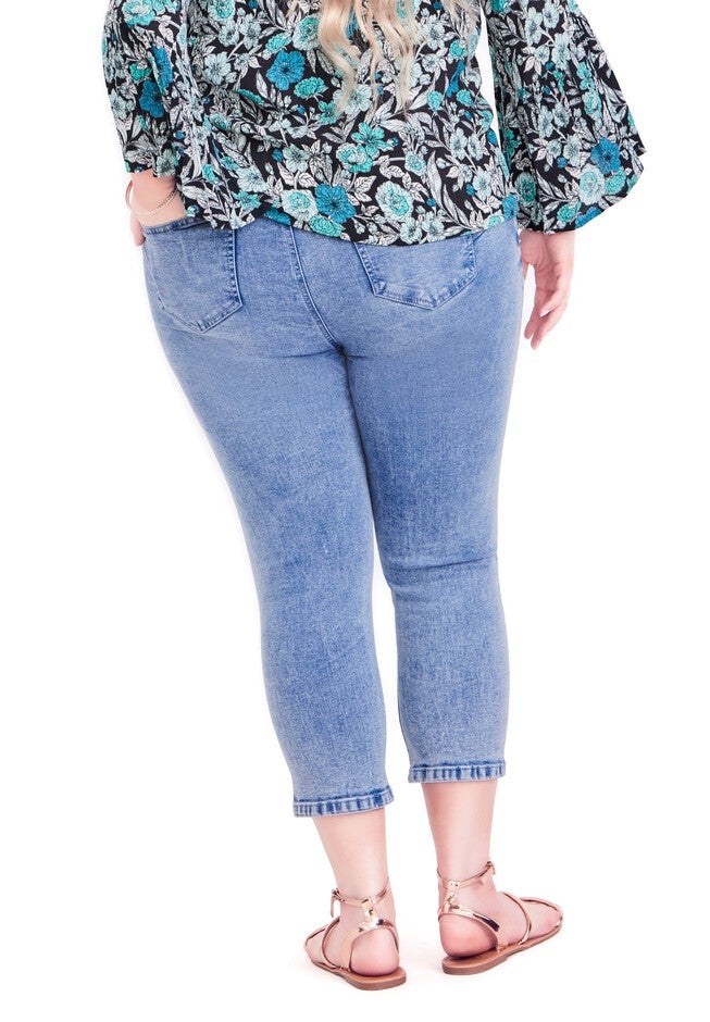 Holly Crop Ripped Jean, LIGHT WASH, alternate image number null