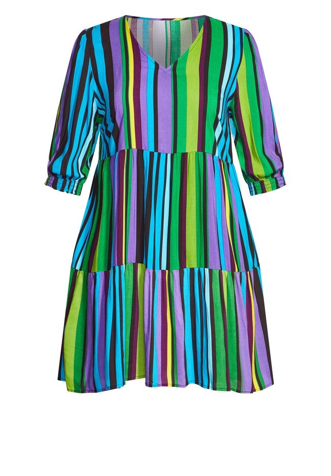 To The Max Mini Dress, BLUE JUST MY STRIPE, alternate image number 3