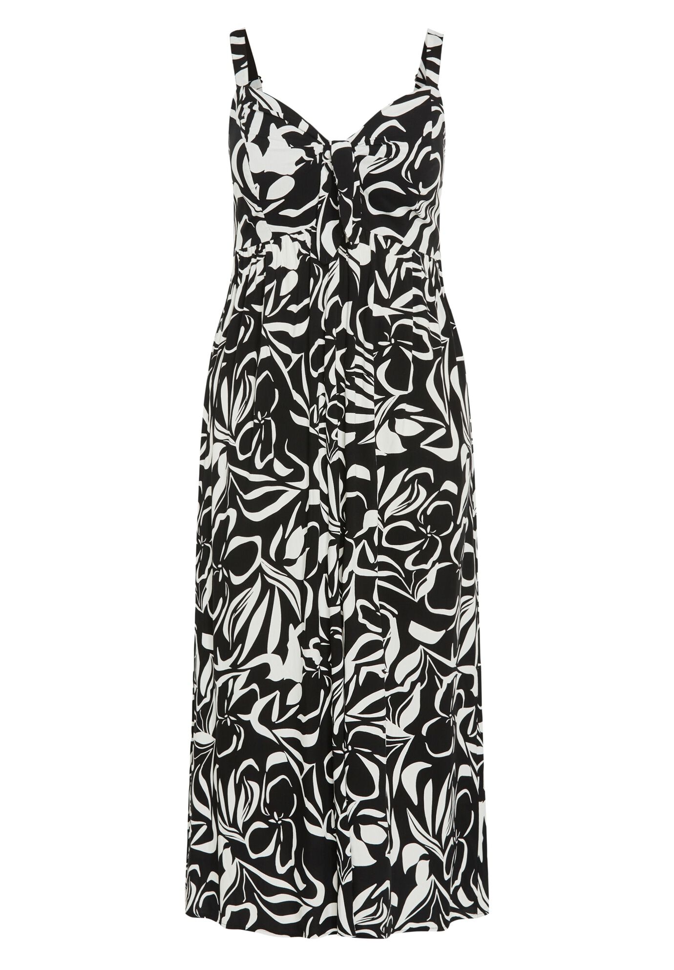 Evie Maxi Dress, BLACK WHITE FLORAL, alternate image number 1