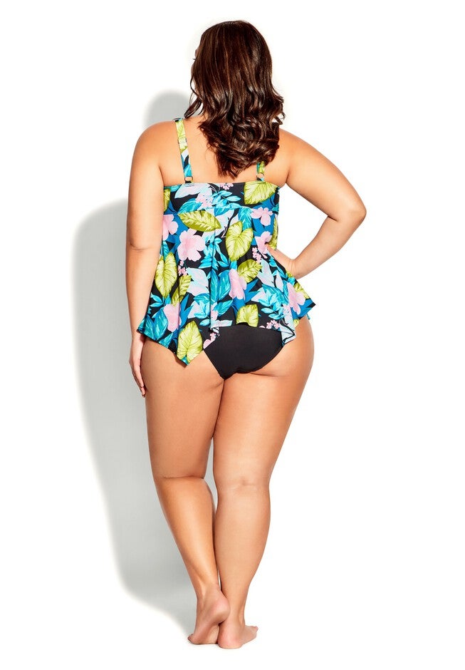 Hanki Print Tankini Top, TAHITI FLORAL, alternate image number 4